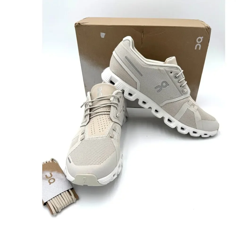 On Women's Cloud 5 Running Shoes - Pearl/White - Women's 10